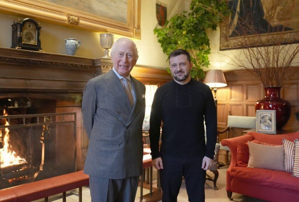King Charles and Volodymyr Zelensky